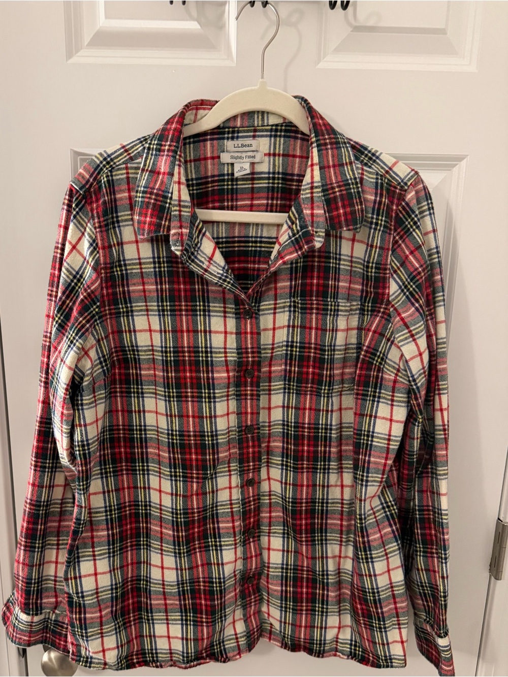 L.L. Bean Red Plaid Flannel Shirt